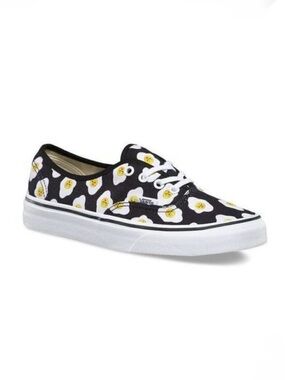 VANS x Kendra Dandy Authentic Sassy Side Black Sunny-Side Up Eggs Womens Sz 9.5